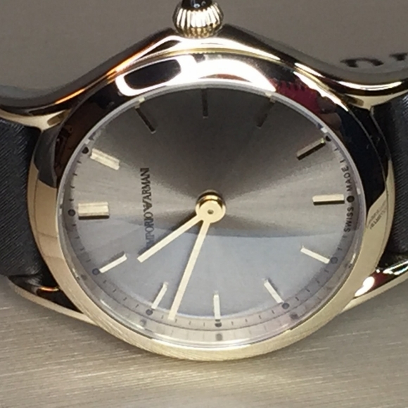 Ladies GIORGIO ARMANI / EMPORIO Swiss Made Quartz Watch  Gold Tone MSRP $895 - Picture 4 of 8